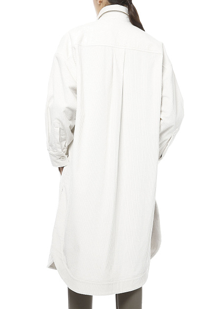 Белое пальто рубашечного кроя ELEVENTY - ИТАЛИЯ