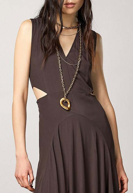 Платье PATRIZIA PEPE  - Вискоза - цвет коричневый