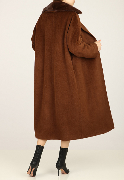 Пальто TERESA TARDIA  - Альпака Сури - цвет коричневый