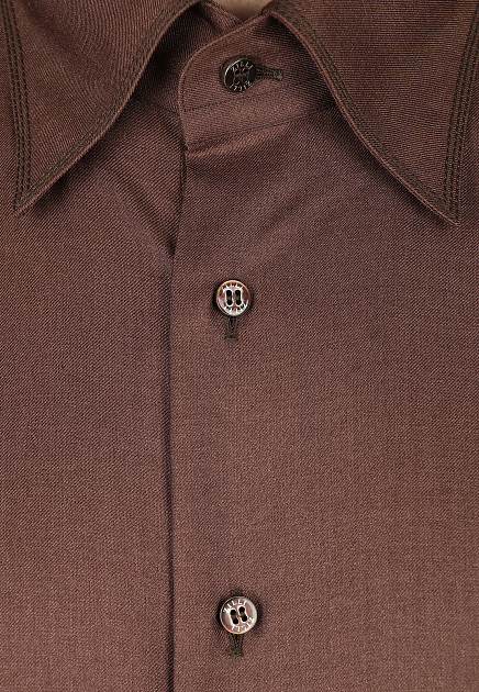 Рубашка ZILLI  - Кашемир, Шелк - цвет коричневый