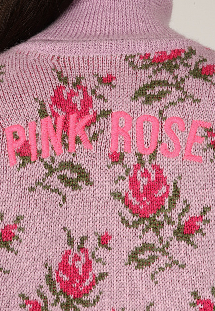 Розовый свитер с цветочным принтом и вышивкой VALENTINO RED