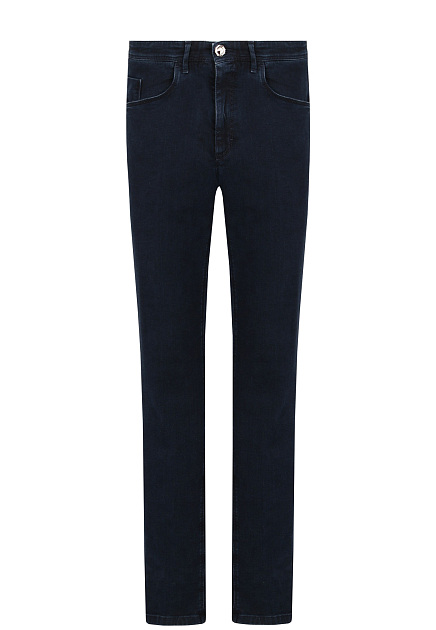 Прямые джинсы с кожаным логотипом  STEFANO RICCI - ИТАЛИЯ