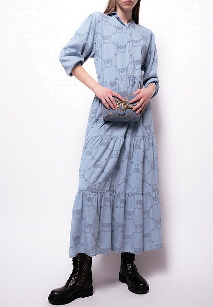 Платье-рубашка с ажурной вышивкой PINKO - ИТАЛИЯ