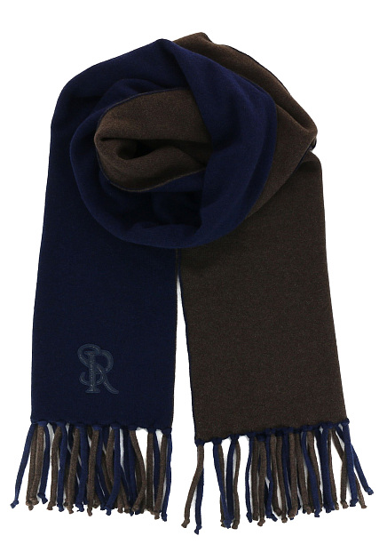 Синий кашемировый шарф STEFANO RICCI
