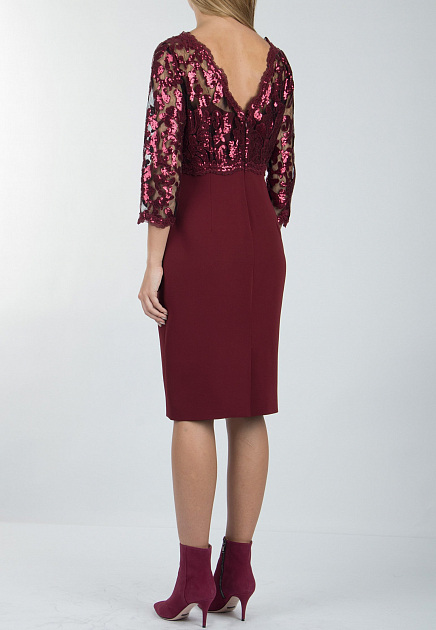Платье LUISA SPAGNOLI  - Шелк - цвет бордовый