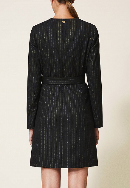 Платье TWINSET Milano  - Вискоза, Полиэстер, Шерсть - цвет черный
