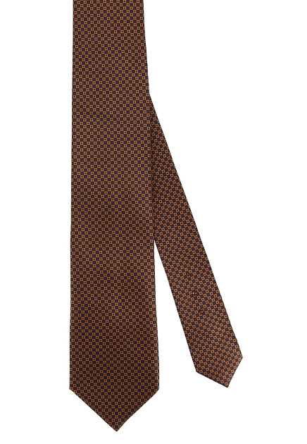 Шелковый галстук с узором STEFANO RICCI - ИТАЛИЯ