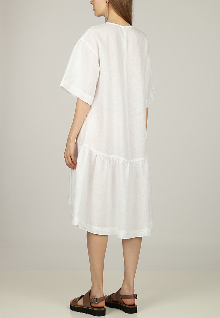 Платье CAPPELLINI BY PESERICO  - Лён - цвет белый