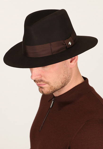Шляпа STEFANO RICCI  - Хлопок, Вискоза - цвет коричневый