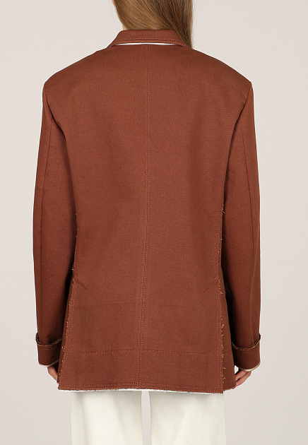 Пиджак No21  - Хлопок - цвет коричневый