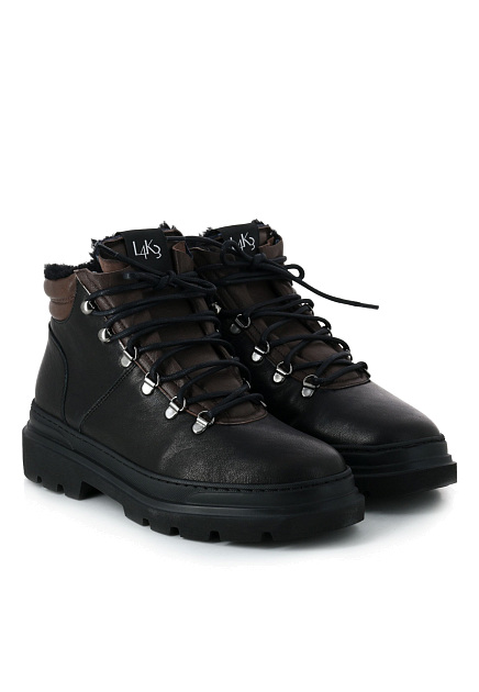 Черные ботинки на меху L4K3 - ИТАЛИЯ