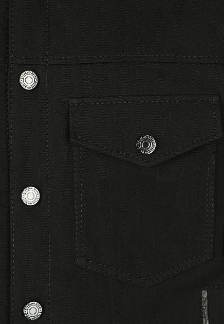 Черная джинсовая куртка STEFANO RICCI