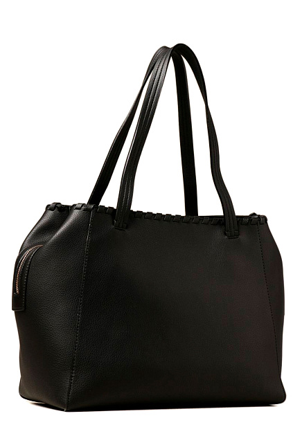 Черная сумка с плетеным декором LIU JO - ИТАЛИЯ