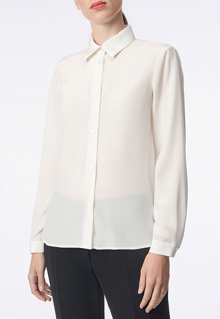 Белая шёлковая блуза LUISA SPAGNOLI