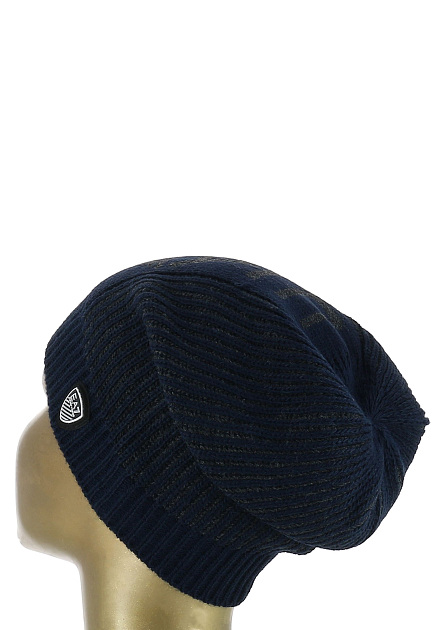 Синий комплект шапка шарф EA7