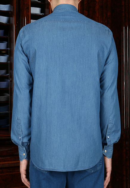 Синяя рубашка STEFANO RICCI - ИТАЛИЯ