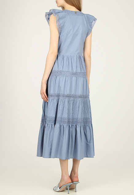 Платье TWINSET Milano  - Хлопок - цвет синий