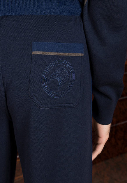 Спортивный костюм из смеси шерсти и шелка STEFANO RICCI  - Шерсть, Шелк - цвет синий
