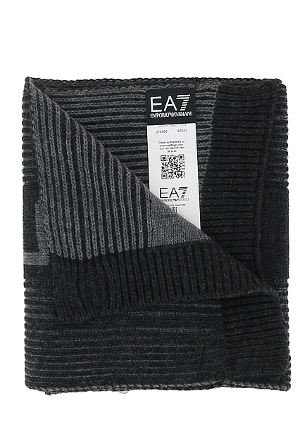 Комплект шапка шарф EA7  - Акрил - цвет серый