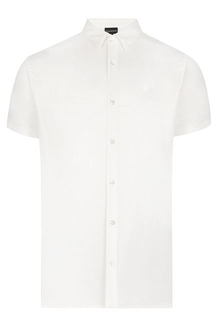 Белая приталенная рубашка EMPORIO ARMANI