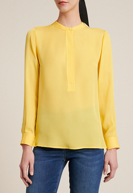 Струящаяся жёлтая блуза LUISA SPAGNOLI