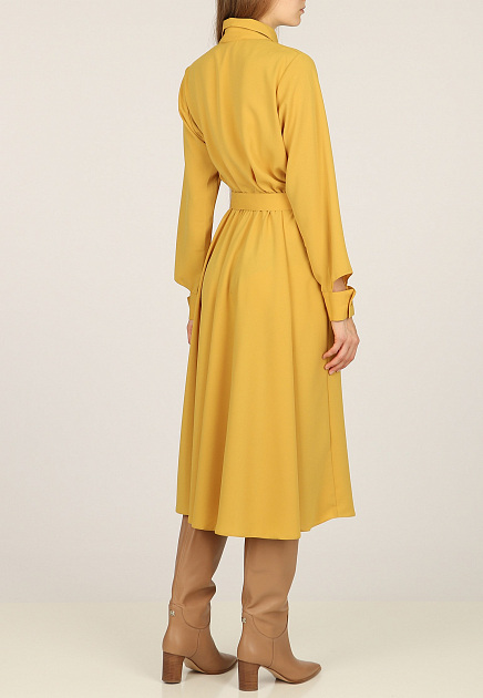 Платье POUSTOVIT  - Вискоза, Полиэстер - цвет желтый