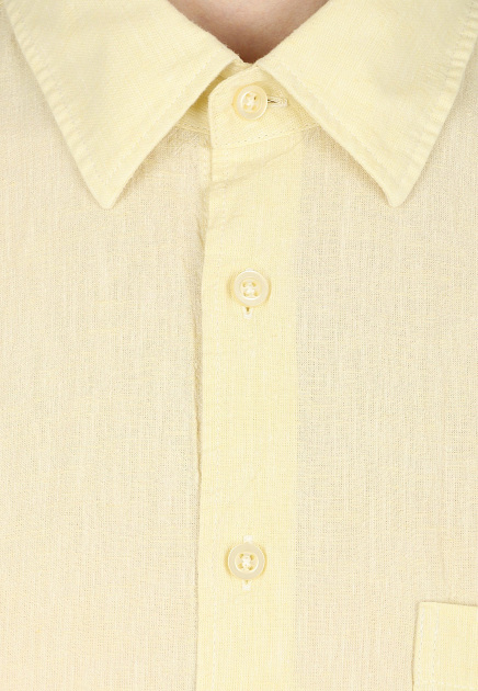 Рубашка STRELLSON  - Хлопок, Лён - цвет желтый