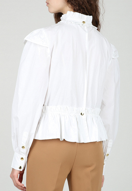 Блуза GANNI  - Хлопок - цвет белый