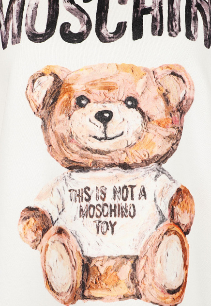 Платье мини с принтом Painted Teddy Bear MOSCHINO