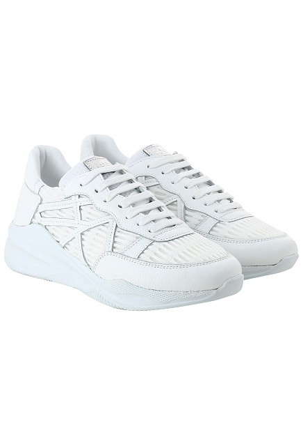 Белые комбинированные кроссовки L4K3 - ИТАЛИЯ