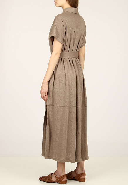 Платье MAX&MOI  - Лён - цвет коричневый