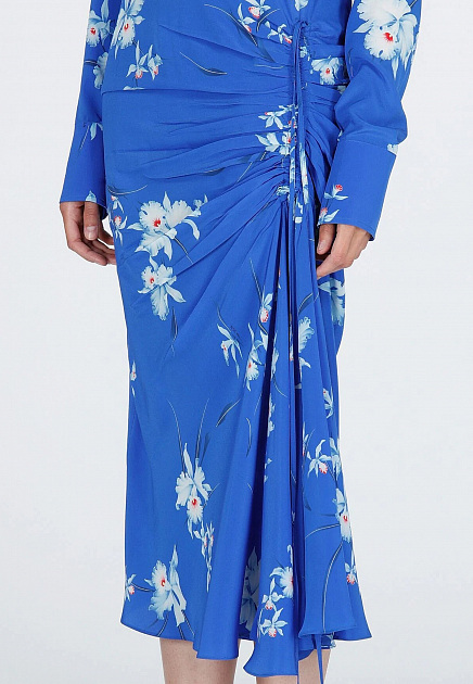 Платье No21  - Шелк - цвет голубой