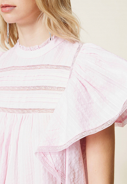 Блуза TWINSET Milano  - Хлопок - цвет розовый