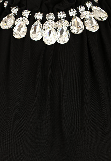 Платье-миди с кристаллами PACO RABANNE  - Полиэстер - цвет черный