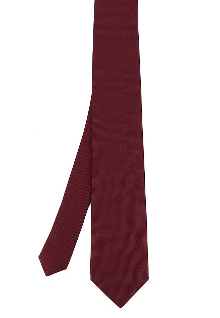 Бордовый галстук из шелка CORNELIANI