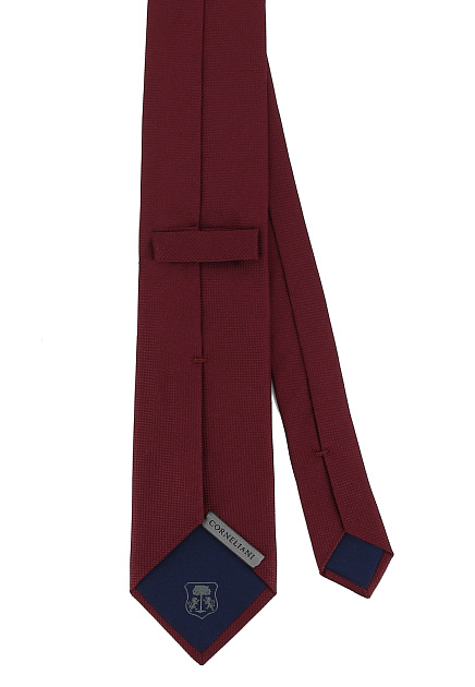 Бордовый галстук из шелка CORNELIANI - ИТАЛИЯ