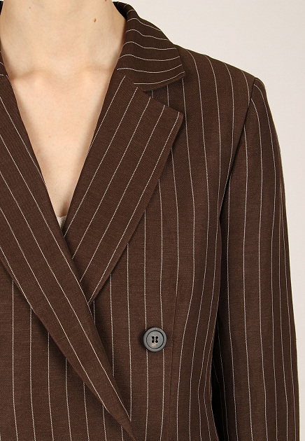 Пиджак PESERICO  - Вискоза, Лён - цвет коричневый