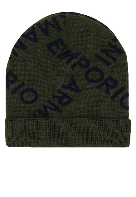 Комплект шапка и шарф с логотипом EMPORIO ARMANI - ИТАЛИЯ