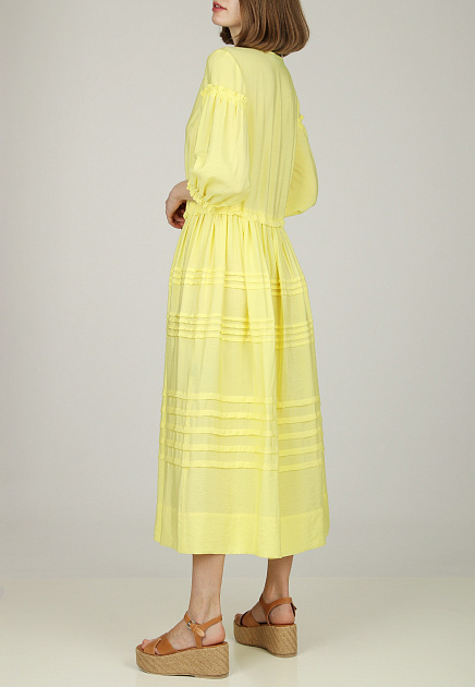 Платье POUSTOVIT  - Вискоза - цвет желтый