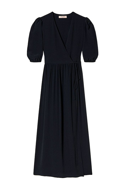 Черное платье с запахом TWINSET Milano