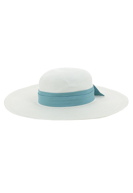 Белая шляпа с голубой лентой ELEVENTY - ИТАЛИЯ
