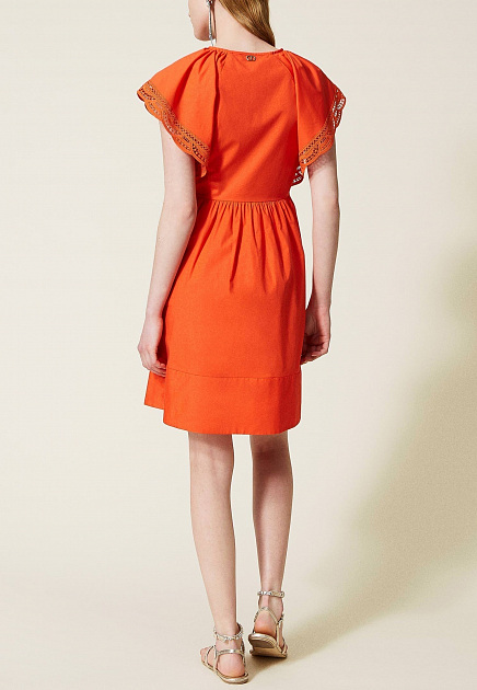 Платье TWINSET Milano  - Хлопок - цвет красный