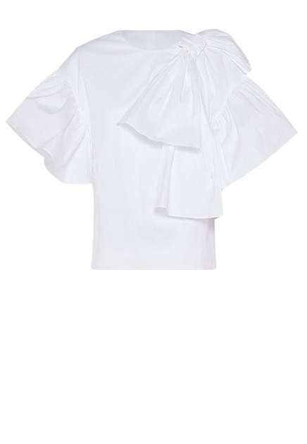 Белая блуза с бантом VALENTINO RED