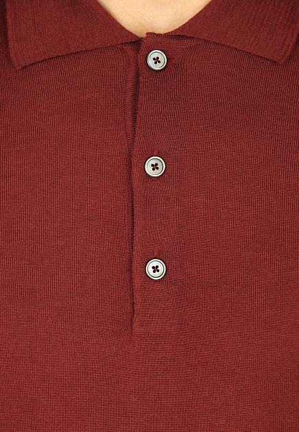 Поло CORNELIANI  - Шерсть - цвет бордовый