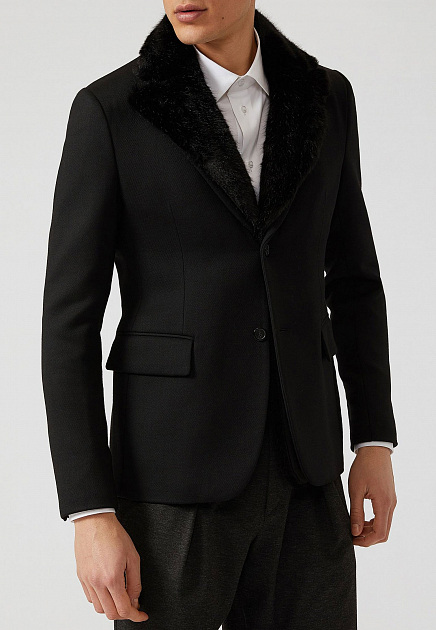 Пальто EMPORIO ARMANI  - Шерсть - цвет черный