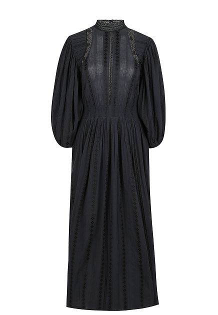Удлиненное платье с кружевными вставками ISABEL MARANT ÉTOILE