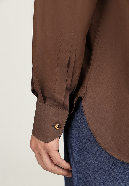 Рубашка STEFANO RICCI  - Хлопок, Лён - цвет коричневый