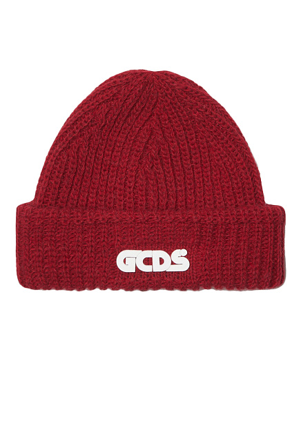 Красная шапка с логотипом GCDS