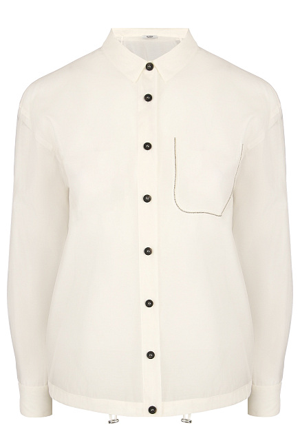 Воздушная блуза из смеси шелка и хлопка PESERICO