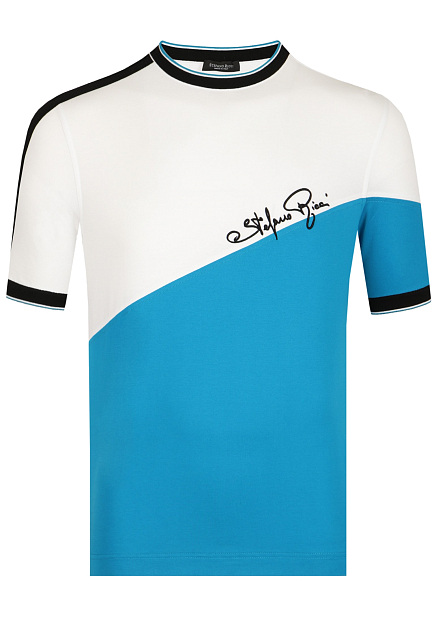 Разноцветная футболка с логотипом STEFANO RICCI